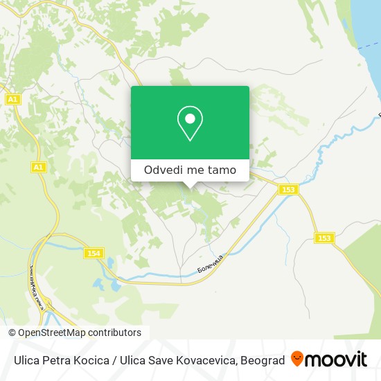 Ulica Petra Kocica / Ulica Save Kovacevica mapa