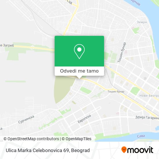 Ulica Marka Celebonovica 69 mapa