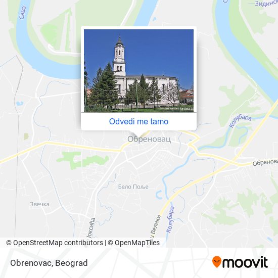 Obrenovac mapa