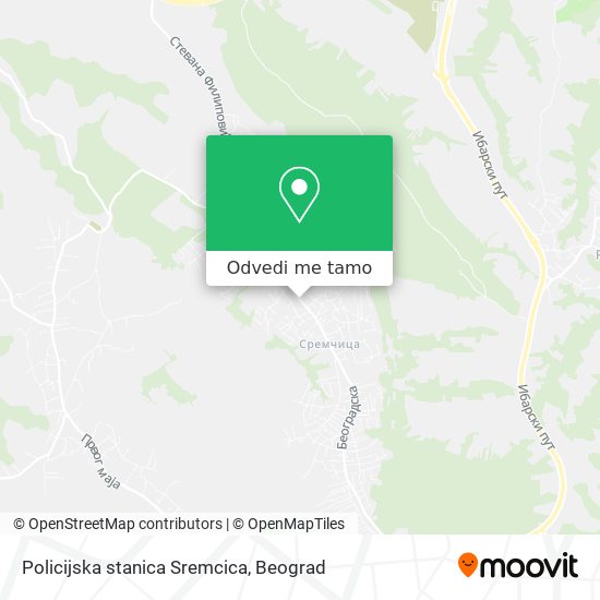 Policijska stanica Sremcica mapa