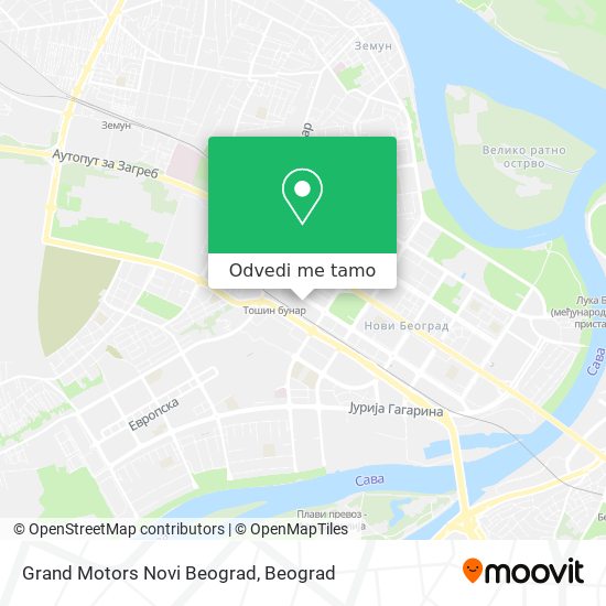 Grand Motors Novi Beograd mapa