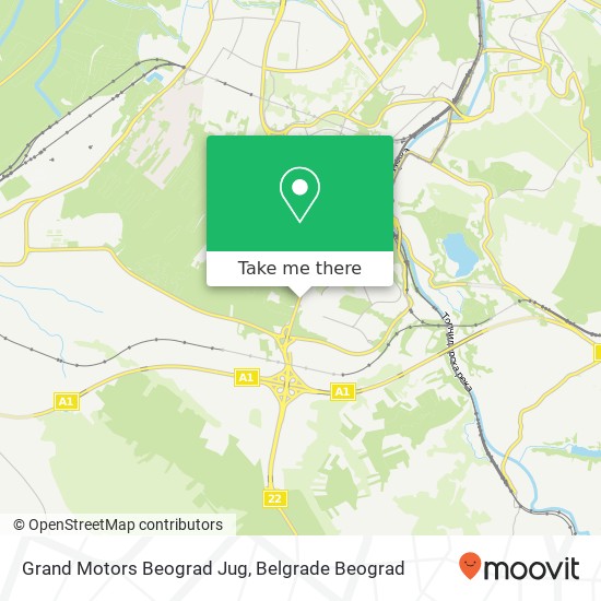 Grand Motors Beograd Jug mapa