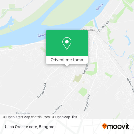 Ulica Oraske cete mapa