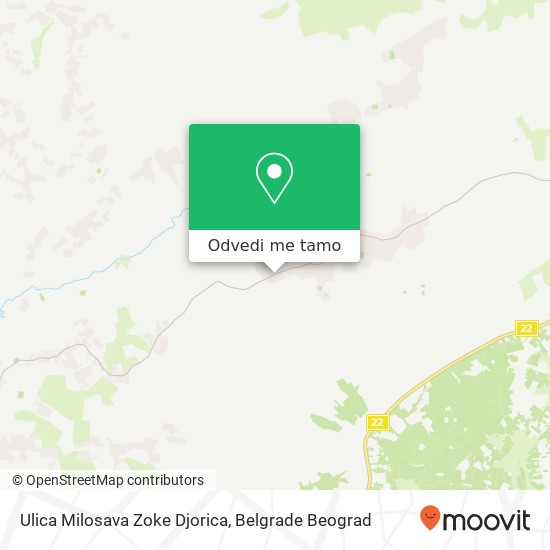 Ulica Milosava Zoke Djorica mapa