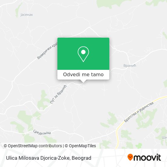 Ulica Milosava Djorica-Zoke mapa