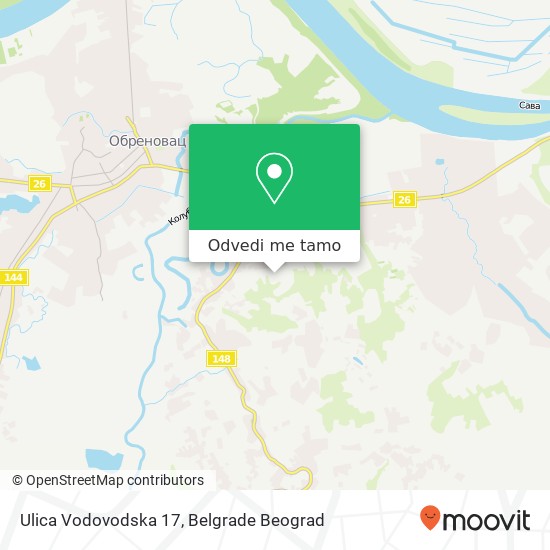 Ulica Vodovodska 17 mapa