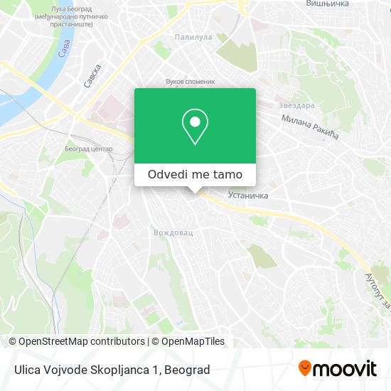 Ulica Vojvode Skopljanca 1 mapa