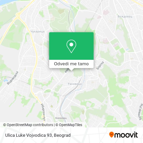 Ulica Luke Vojvodica 93 mapa