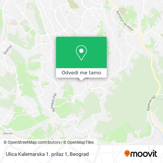 Ulica Kalemarska 1. prilaz 1 mapa