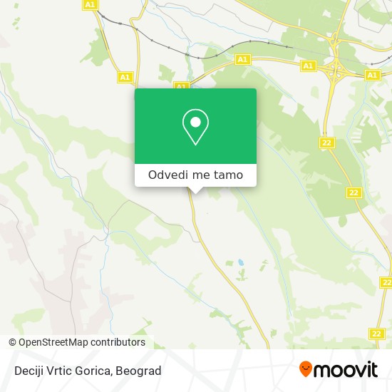 Deciji Vrtic Gorica mapa