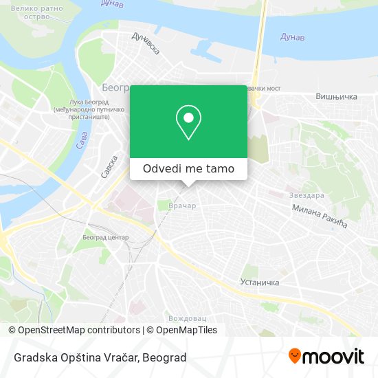 Gradska Opština Vračar mapa