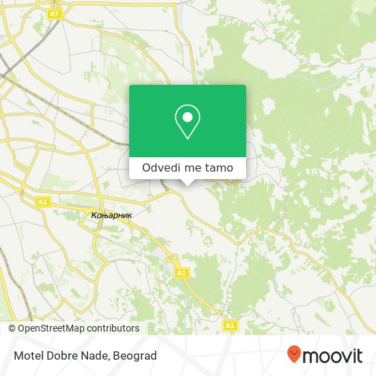 Motel Dobre Nade mapa