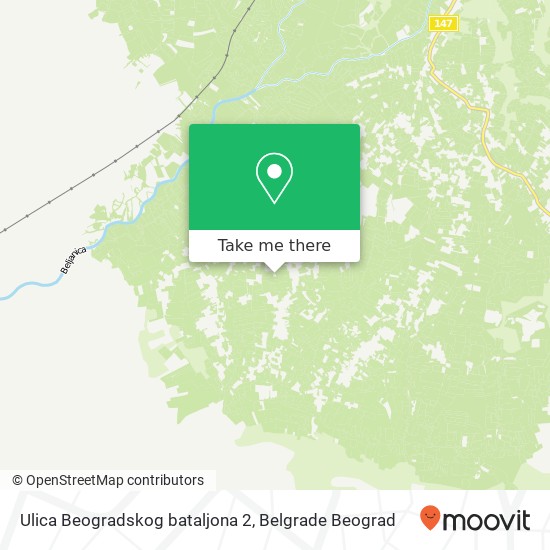 Ulica Beogradskog bataljona 2 mapa