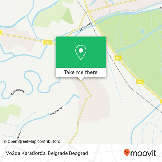 Vožda Karađorđa mapa