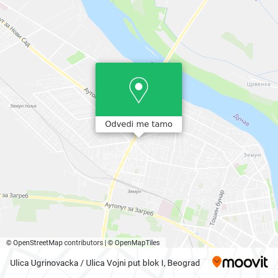 Ulica Ugrinovacka / Ulica Vojni put blok I mapa