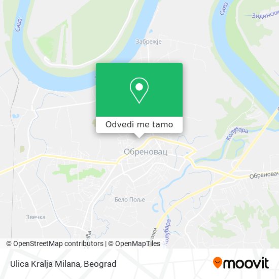 Ulica Kralja Milana mapa