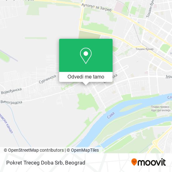Pokret Treceg Doba Srb mapa