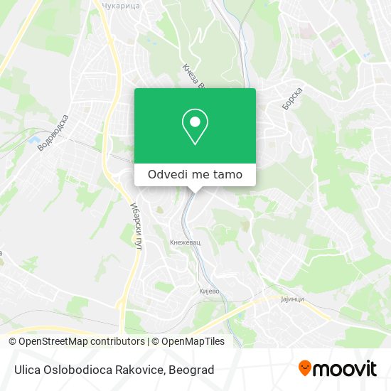 Ulica Oslobodioca Rakovice mapa