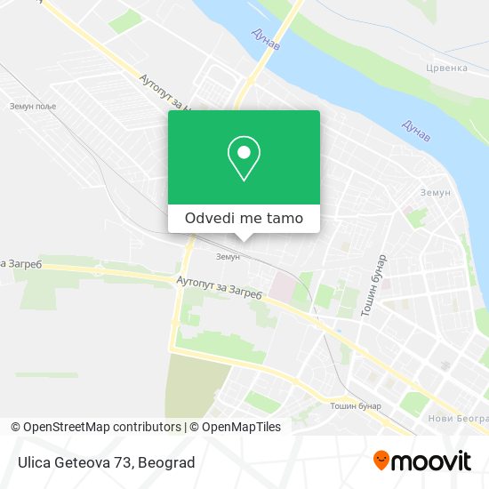 Ulica Geteova 73 mapa