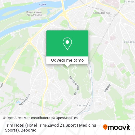 Trim Hotel (Hotel Trim-Zavod Za Sport I Medicinu Sporta) mapa