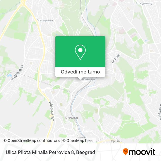 Ulica Pilota Mihaila Petrovica 8 mapa