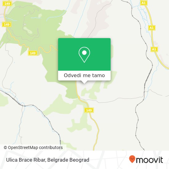 Ulica Brace Ribar mapa