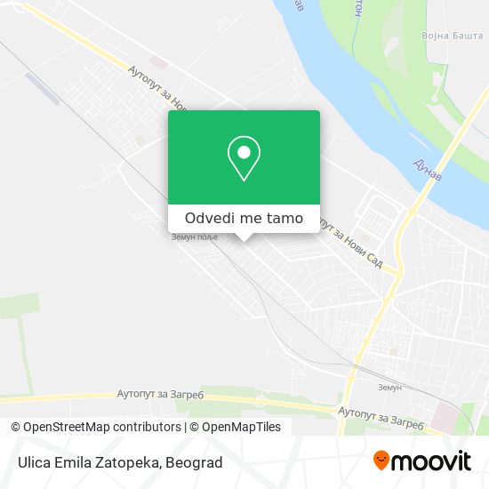 Ulica Emila Zatopeka mapa