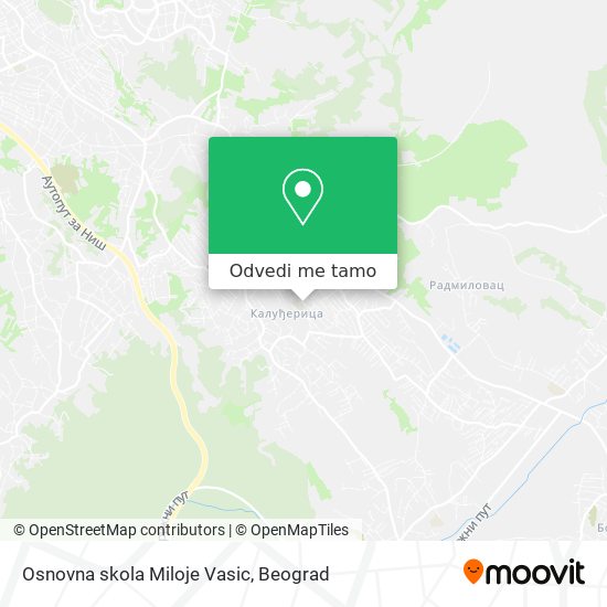 Osnovna skola Miloje Vasic mapa