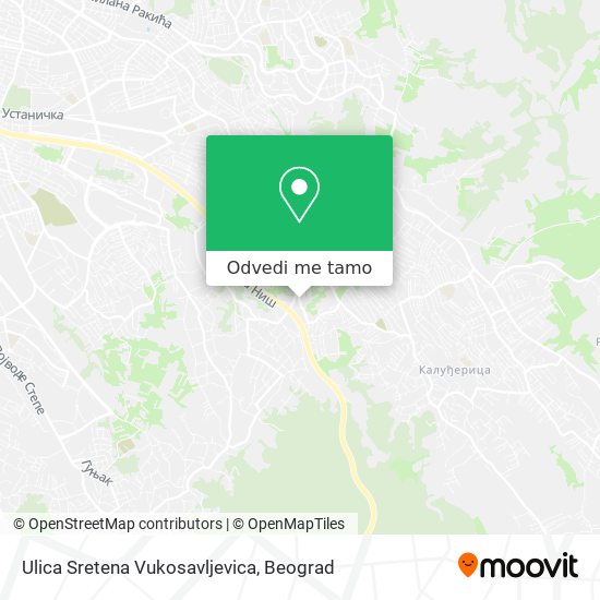 Ulica Sretena Vukosavljevica mapa