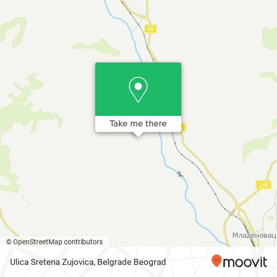 Ulica Sretena Zujovica mapa