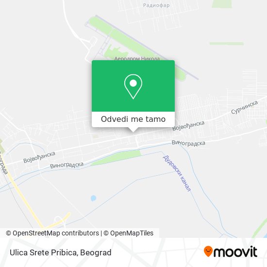 Ulica Srete Pribica mapa