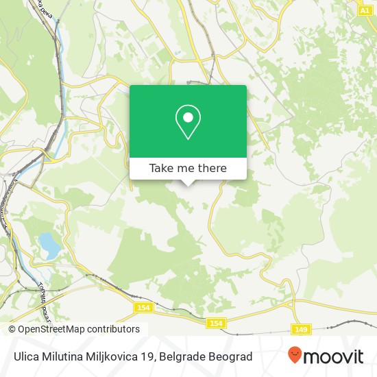 Ulica Milutina Miljkovica 19 mapa