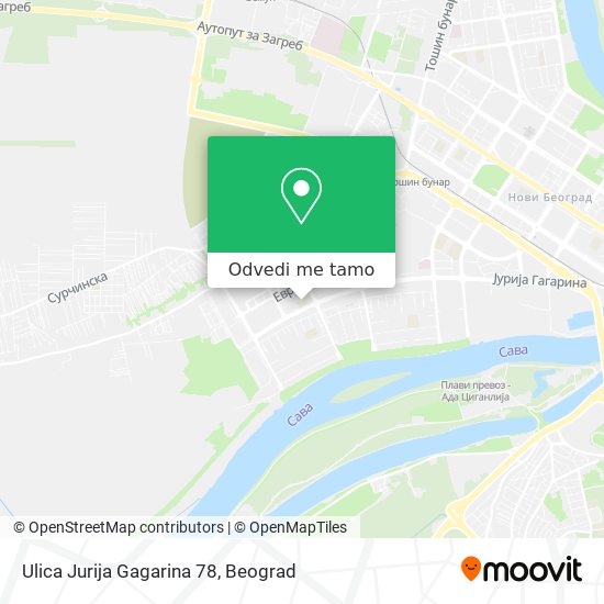 Ulica Jurija Gagarina 78 mapa