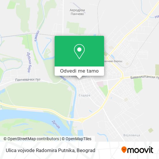 Ulica vojvode Radomira Putnika mapa