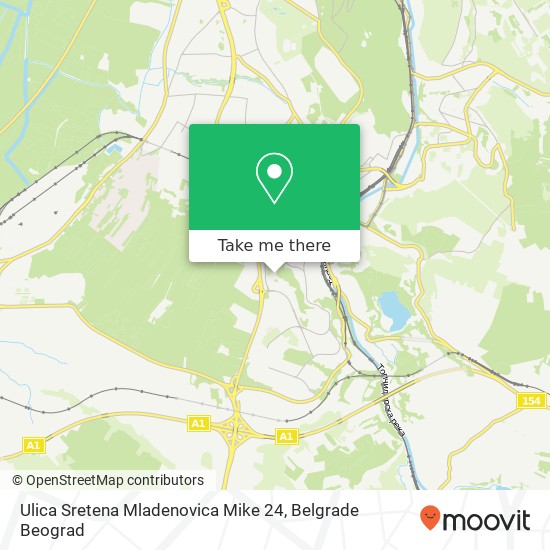 Ulica Sretena Mladenovica Mike 24 mapa