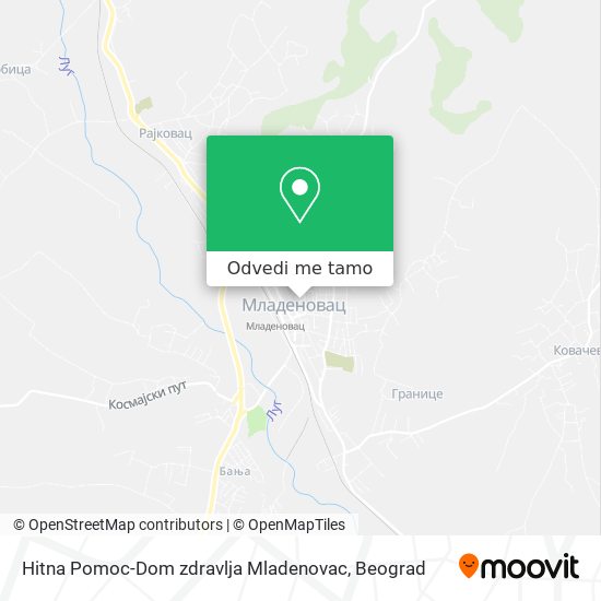 Hitna Pomoc-Dom zdravlja Mladenovac mapa