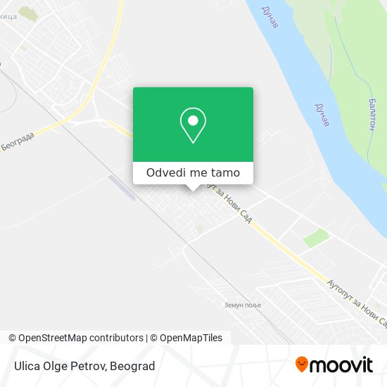 Ulica Olge Petrov mapa