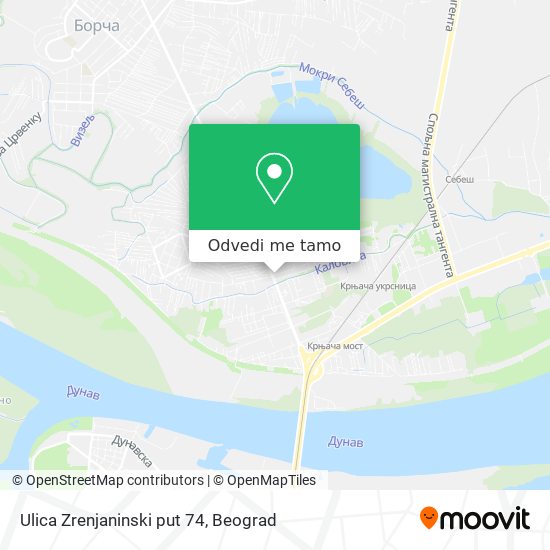 Ulica Zrenjaninski put 74 mapa