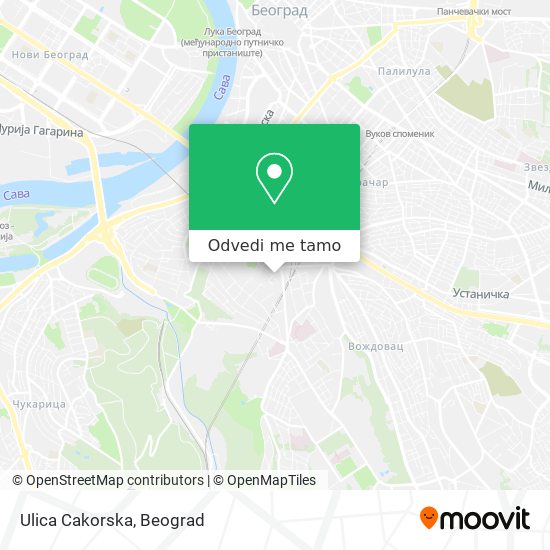 Ulica Cakorska mapa