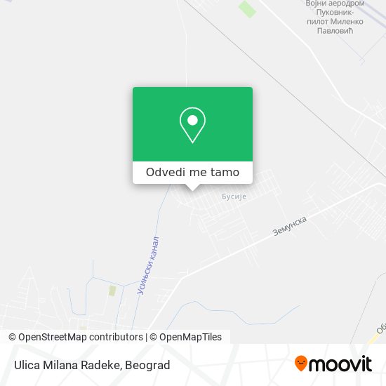 Ulica Milana Radeke mapa
