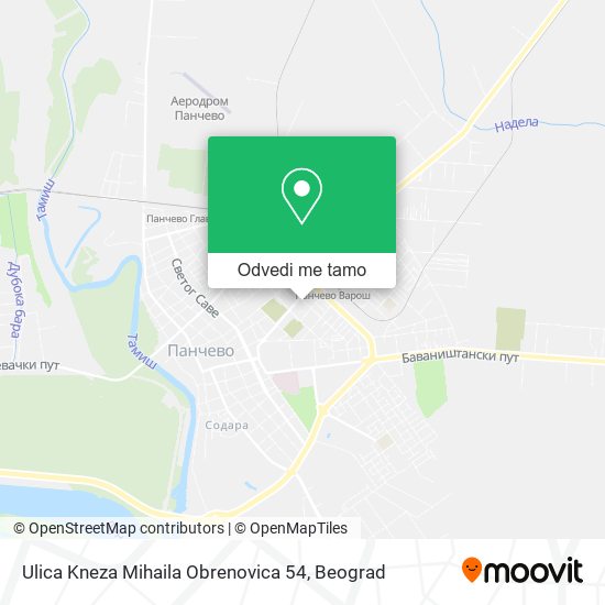 Ulica Kneza Mihaila Obrenovica 54 mapa