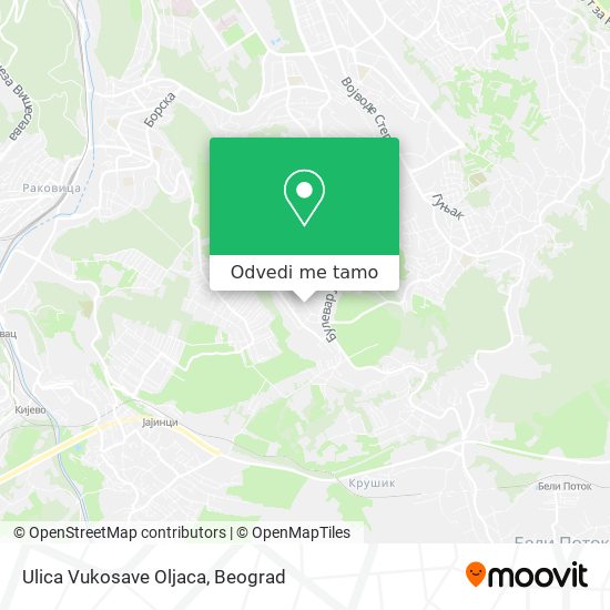 Ulica Vukosave Oljaca mapa