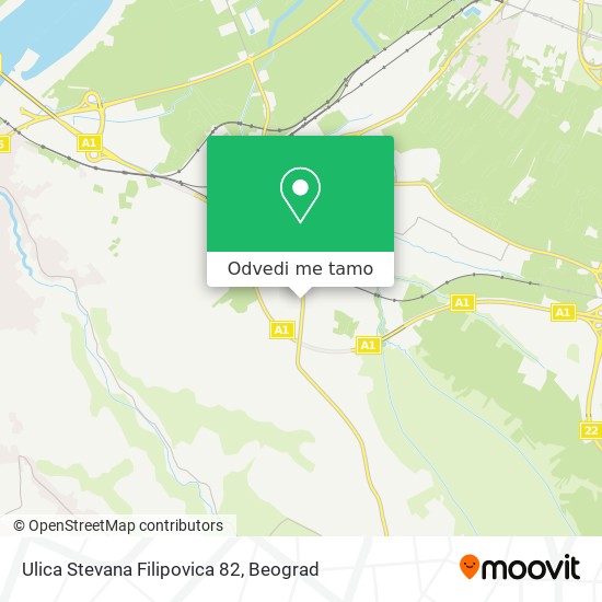 Ulica Stevana Filipovica 82 mapa