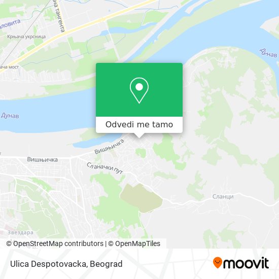 Ulica Despotovacka mapa