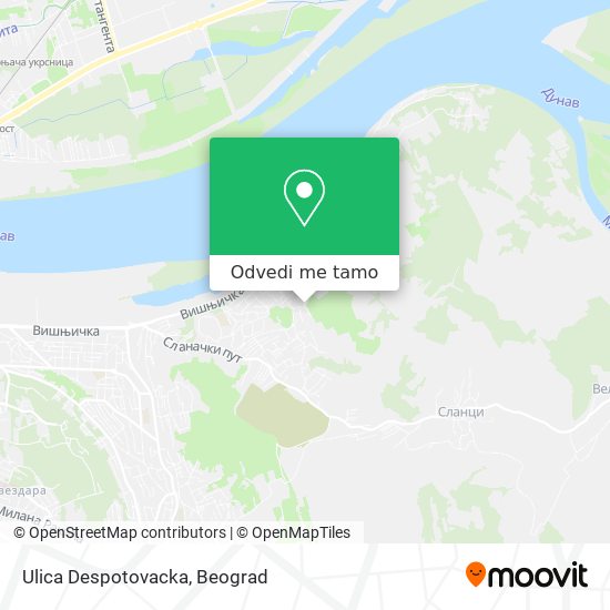 Ulica Despotovacka mapa