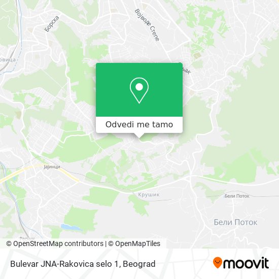 Bulevar JNA-Rakovica selo 1 mapa