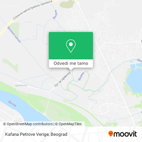 Kafana Petrove Verige mapa