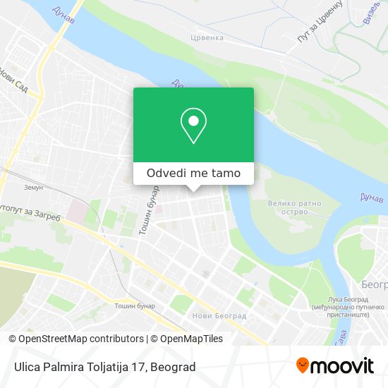 Ulica Palmira Toljatija 17 mapa