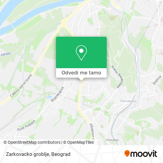 Zarkovacko groblje mapa