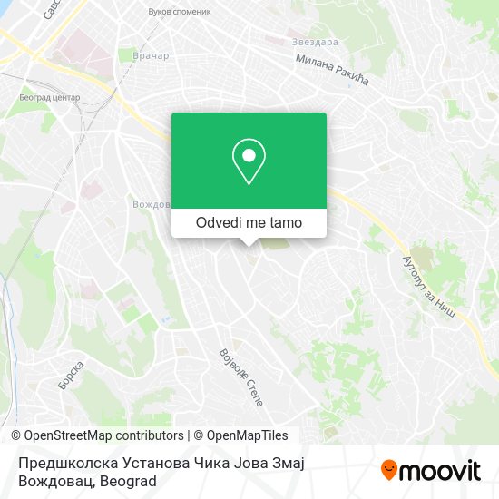 Предшколска Установа Чика Јова Змај Вождовац mapa